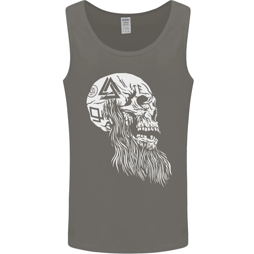 Wikingerschädel mit Bart und Walnuss Symbol Herren Weste Tank Top - Bild 14 von 25