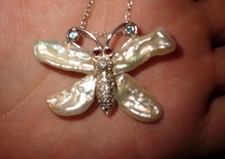 Pearl Butterfly Pendant with chain