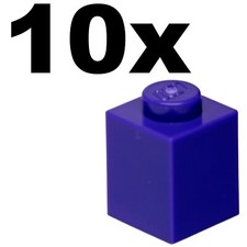 NEW LEGO - BRICKS - 1 x 1 - Purple Dark brick x 10 - 1x1