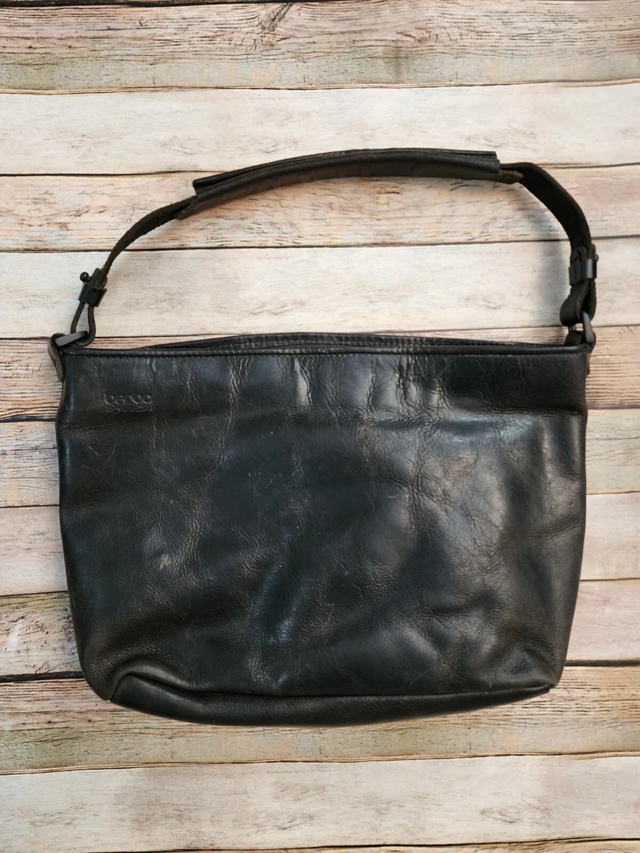 Netherlands Berba Distressed Black Leather Shoulder Purse | eBay