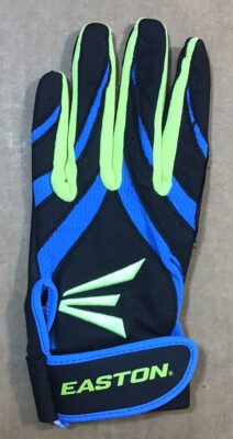 Easton Synergy II Fastpitch Left-Hand Softball Batting Glove Medium Blue & Black