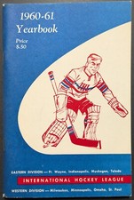 1960-61 International Hockey League Vintage Yearbook Many NHLers In Lineup