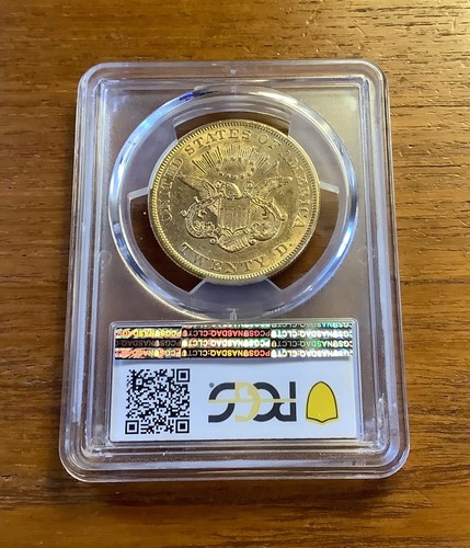 1854 LARGE DATE $20 GOLD LIBERTY DOUBLE EAGLE PCGS AU 55 - Picture 4 of 6