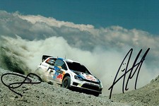 Andrea Mikkelsen Ola Floene Wrc Signed Autograph 12x8 Vw Photo Dealer Coa