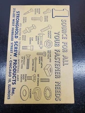 Vintage Stronghold Screw Products Decimal Equivalents of Twist Drills Card - Chi