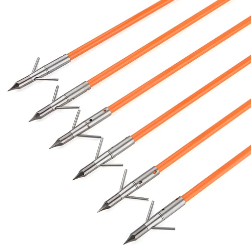 6/12pcs 30'' Bowfishing Solid Fishing Arrowheads Fiberglass Bow Archery Hunting - Picture 13 of 13