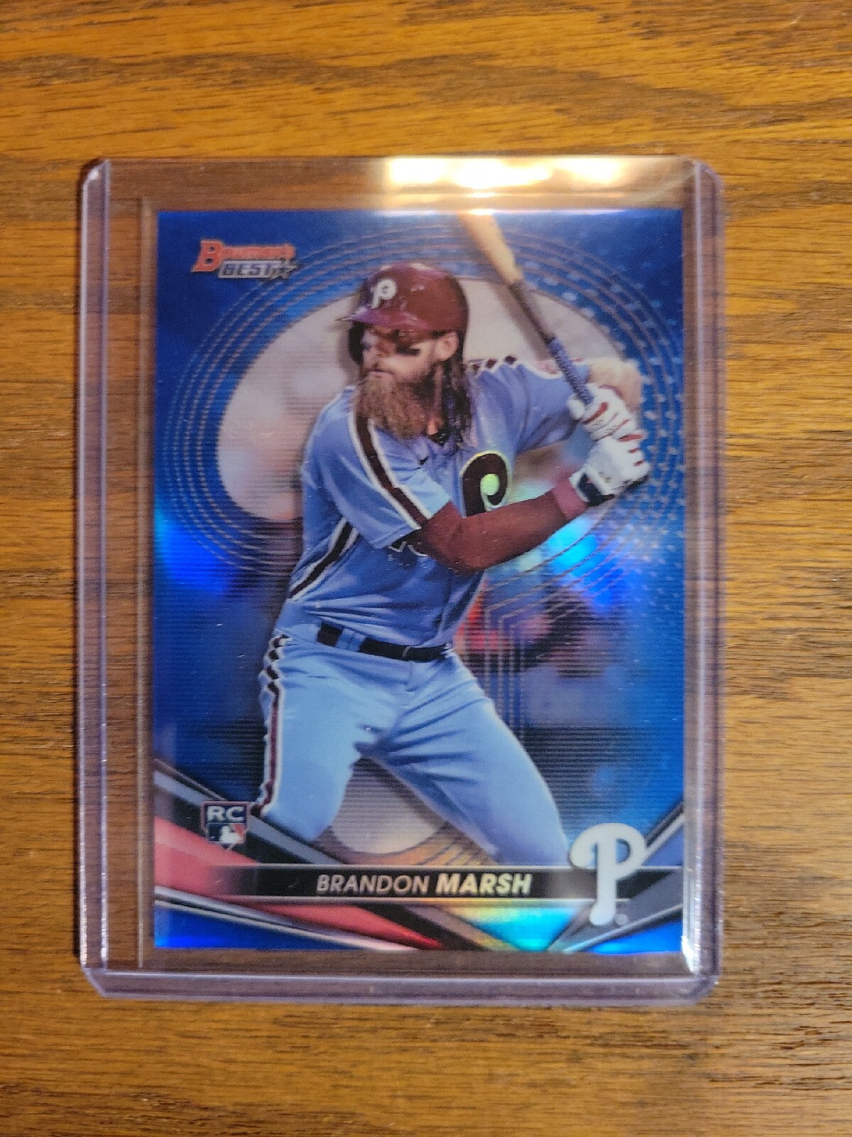2022 Bowmans Best Brandon Marsh Rookie Card RC Blue Refractor 69/150