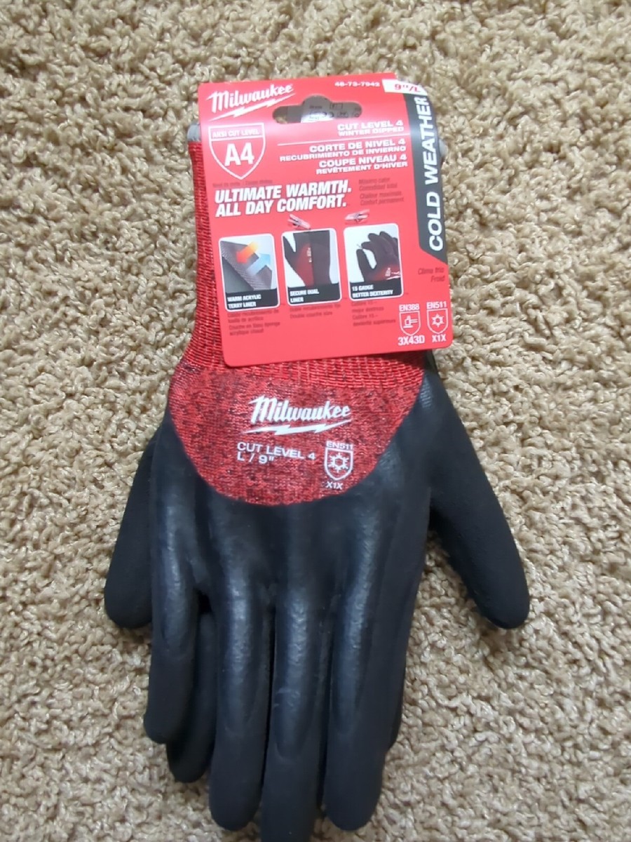 Milwaukee Winter Dipped Work Gloves 9