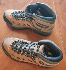 HI-TEC 7035 MEN'S SZ 12 BANDERA MID WATERPROOF BONE/BROWN/MUSTARD