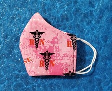 Washable Handmade Fabric Face Mask filter pocket NURSE RN