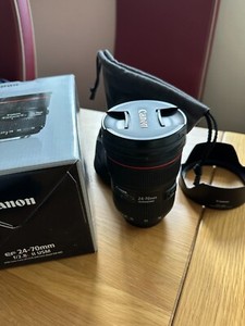 Canon EF 24-70mm F2.8 II USM Lens Mint Condition Boxed Hoya HD Nano UV Filter