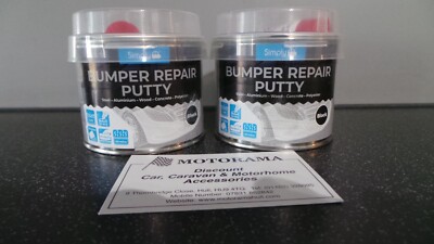 2x Kunststoffkitt Set Stoßstangen Reparatur Füller Fix elastisch leicht zu schleifen 250g