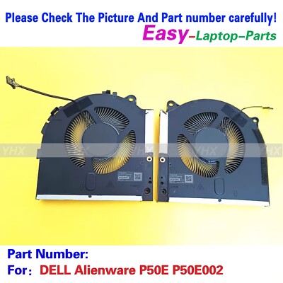New 12V CPU & GPU Fan for DELL Alienware M17 R5 AMD P50 P50E002 ...