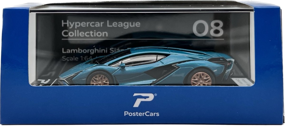 PosterCars 1:64 Lamborghini Sian FKP 37 (Blue) Hypercar League