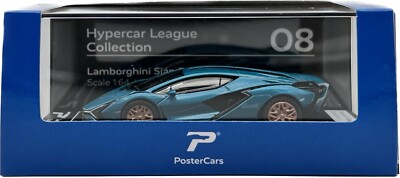 PosterCars 1:64 Lamborghini Sian FKP 37 (Blue) Hypercar League