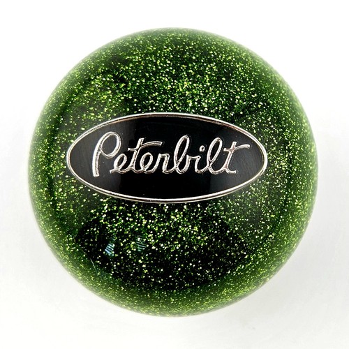Cactus Green Glitter Vintage "Style" Kustom Peterbilt Semi Truck Ball Shift Knob