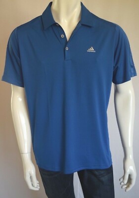 NEW ADIDAS Climacool Supernova Polo Shirt For Men SZ Medium in BLUE