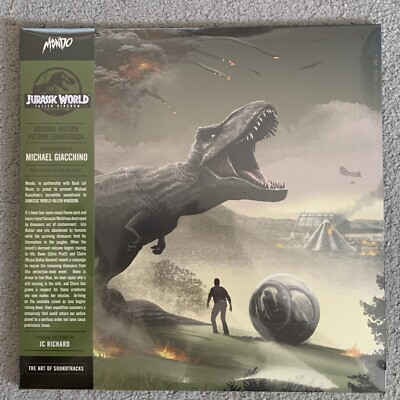 JURASSIC WORLD : FALLEN KINGDOM Volcano Color 2 LP Vinyl Record MONDO New Sealed