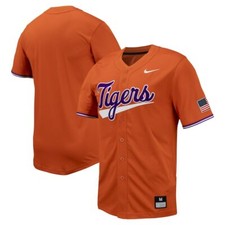 Clemson Tigers Nike Men's Orange USA Full-Button Official NCAA Baseball Jersey