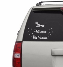 Little Princess on Board - Baby on Board Car Window Vinyl Decal – Many Colours