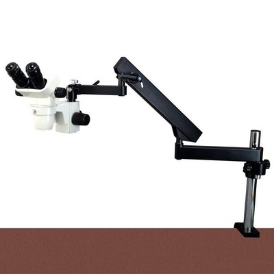 2X-45X Stereo Microscope+Articulating Arm Stand+0.3X Barlow for PCB Inspection