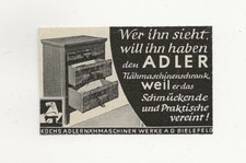 35/787 ANNUNCIO DA GIORNALE PUBBLICITARIO - ARMADIO MACCHINA DA CUCIRE AQUILA BIELEFELD