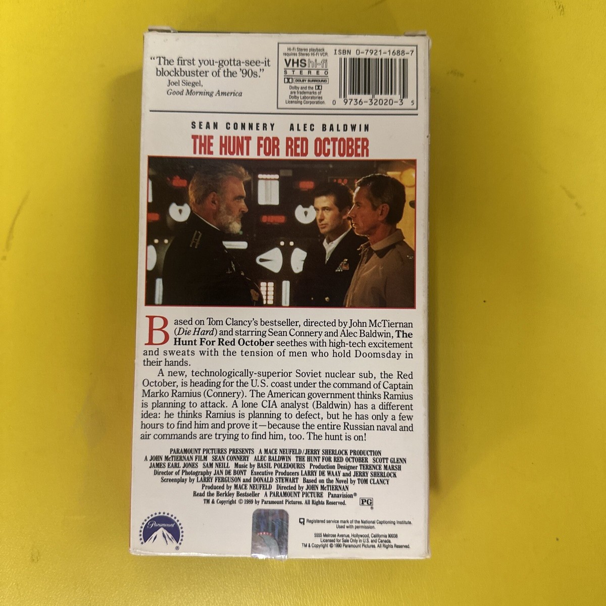 Hunt for Red October (VHS) No Mold Tested Free Shipping
