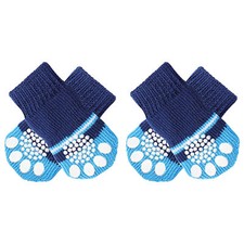 2 Pairs Anti-Slip Dog Socks for Hardwood Floor Strong Grips Dog Paw Protection