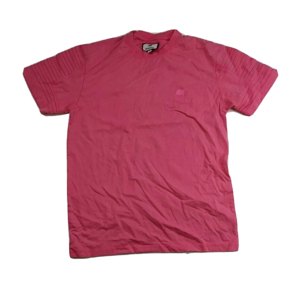 Maison noir mens 100% authentic S/S t-shirt size Medium Floral pink logo