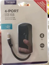 UNI-Targus ACH214 EU 4-Port USB Hub - Black NEW
