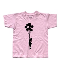 T-shirt bimbo BALLOON GIRL 2 bambina palloncino a cuore ballon street art