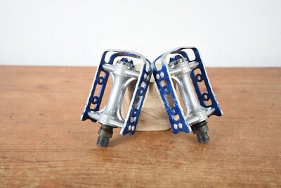 KKT FMX LIGHTNING KYOKUTO BLUE OLD SCHOOL BMX BICYCLE PEDALS SET 9