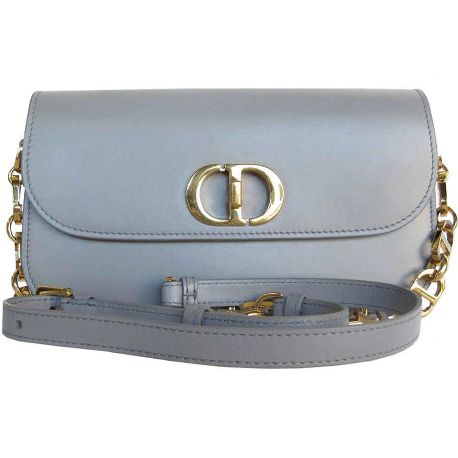 AUTH CHRISTIAN DIOR SHOULDER BAG 30 MONTAIGNE LEATHER GREY WOMEN'S W23XH8XD4CM