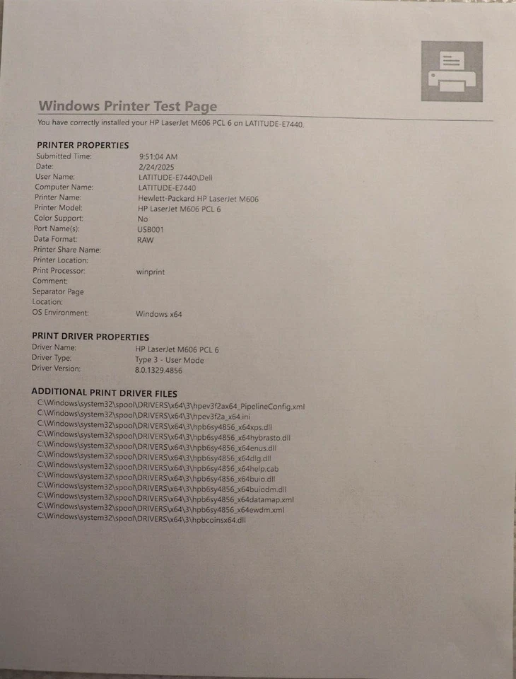 HP LaserJet Enterprise M606 Monochrome Laser Printer E6B72A BOISB-1404-00 - Image 2 of 4