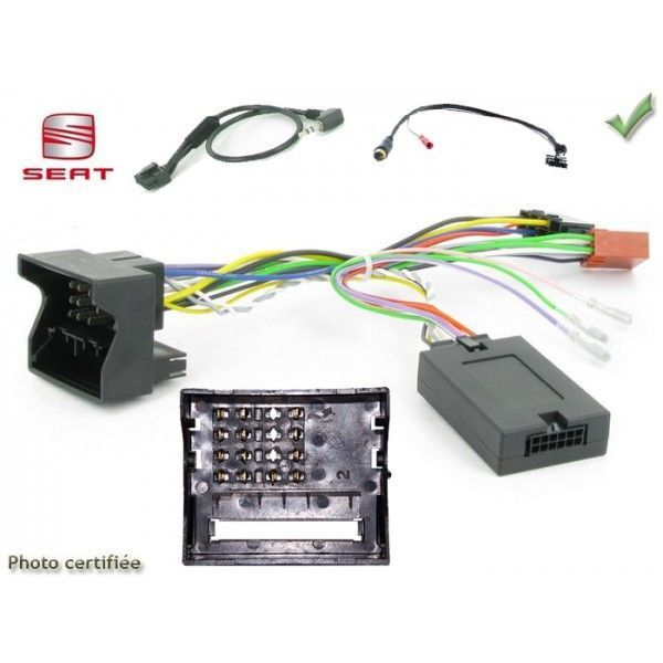 Commande volant Seat Altea 2004-2015 faisceau adaptateur autoradio connectique Fakra voiture
