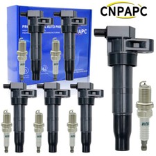 6 Pack Ignition Coil & Iridium Spark Plug For...