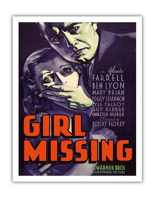 Girl Missing - Starring Glenda Farrell Ben Lyon - Vintage Film Movie Poster 1933