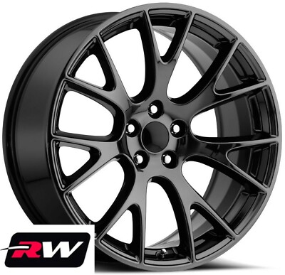 20 x9.5'' 20 x10.5'' for Dodge Charger Hellcat Style Wheels Gloss Black Rims
