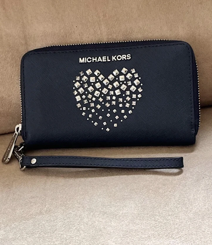 MK top studded wallet