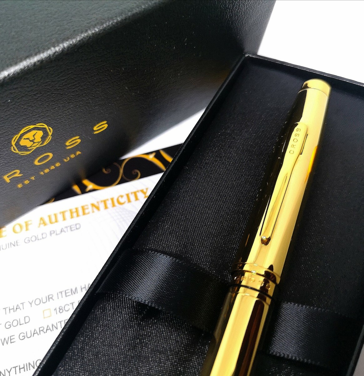 24k Gold Plated Shiny Cross Coventry Twist Ball Point Writing Pen