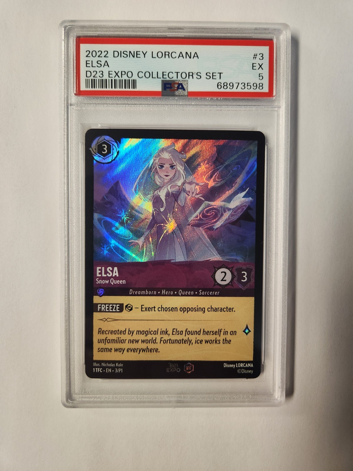 2022 Disney Lorcana D23 Promo Elsa PSA 5 Pop 2