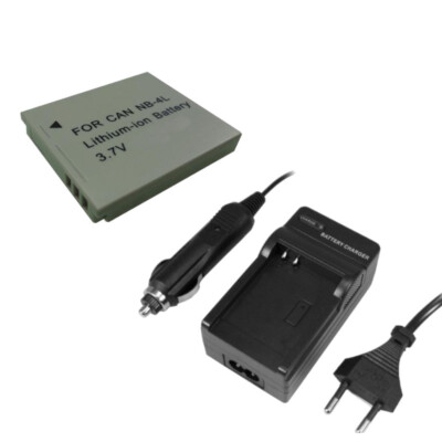 Set: Akku 850mAh + Ladegerät für Canon Digital Ixus 30 40 50 55 60 65 70 75