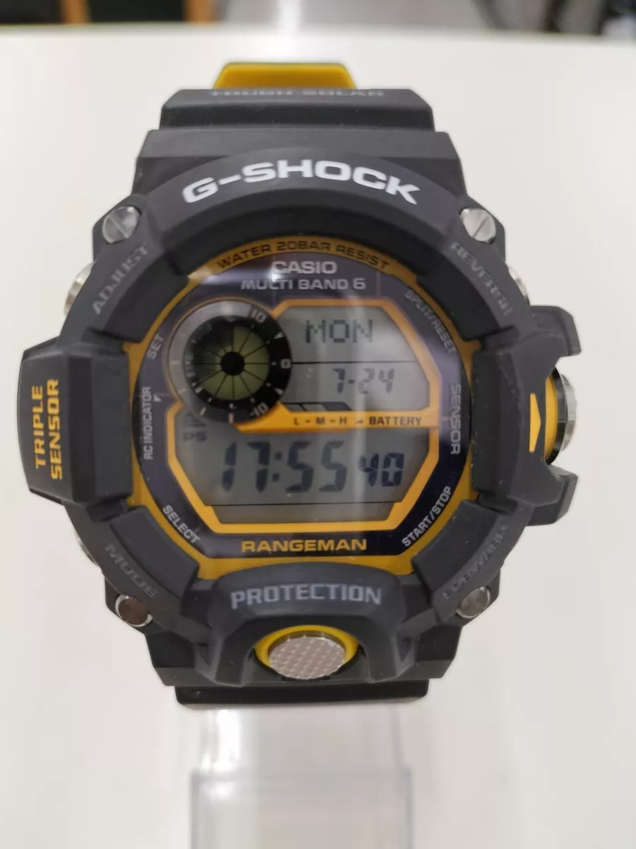 Casio G-SHOCK Rangeman GW-9400YJ-1JF Black Yellow Wristwatch USED