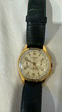 Lemania 15 Chronograph Tachymeter Antimagnetic Manual, 35mm Gold-Plated