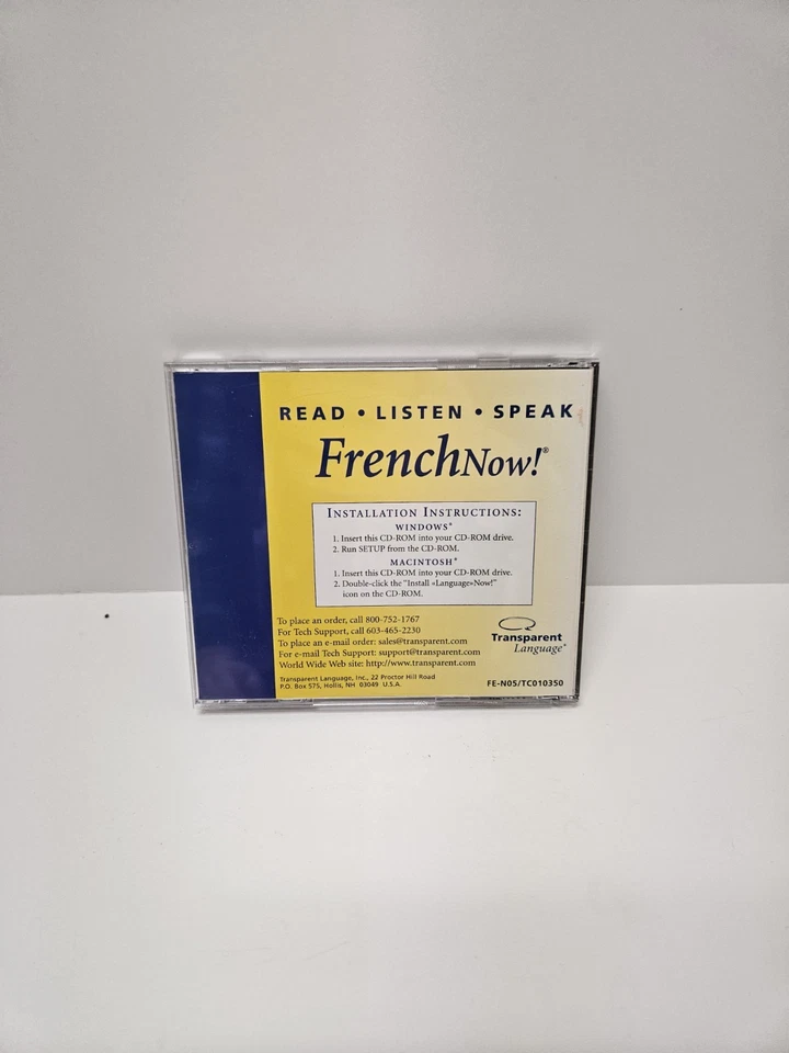 Transparent Language French Now CD-ROM Master Program Version 5.0 Untested - Image 3 of 3