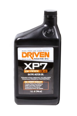 Driven Racing Oil 01706 XP7 10W-40 Semi-Synthetic Racing Motor Oil 12 QUARTS