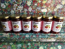 Lot Of Six 8 oz Jars Of Braswell's Sweet and Savory Pepper Relish 