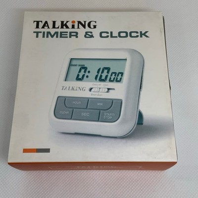 Talking timer & clock digital mini watch clock with 6 alarm sounds