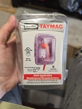 TayMac MM410C Single Horizontal/Vertical Mount Outlet Cover Clear Lockable New