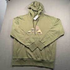 Adidas M Camo 3B HD Hoodie Mens Size L Olive Strata Pullover JM6379